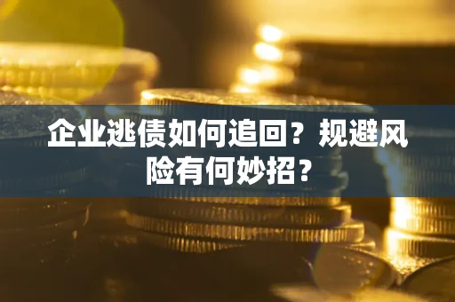 武汉企业逃债如何追回？规避风险有何妙招？