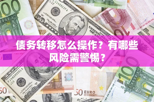 武汉债务转移怎么操作？有哪些风险需警惕？