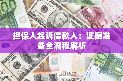 武汉担保人起诉借款人：证据准备全流程解析