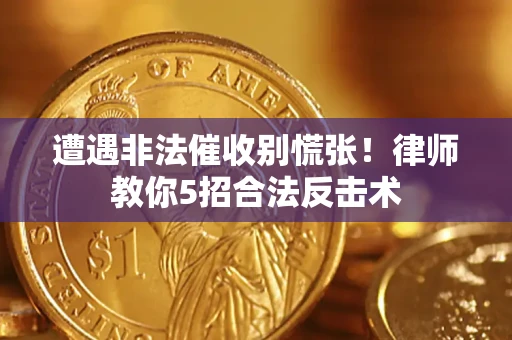 武汉遭遇非法催收别慌张！律师教你5招合法反击术